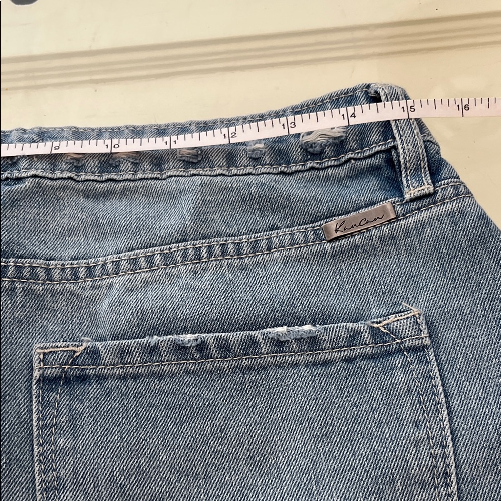 KanCan Light Blue Distressed Mini Skirt - Picture 6 of 6